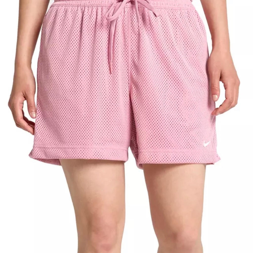 Nike Women's Essential Dri-Fit 4" Mesh Basketball Shorts in Elemental Pink